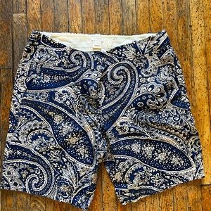 J Crew Paisley Shorts